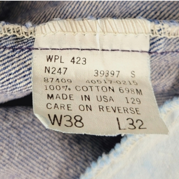 LEVI'S Jeans 517 VINTAGE RARE 80's ORANGE TAB Straight Leg Blue Size W38 L32 - Picture 10 of 13